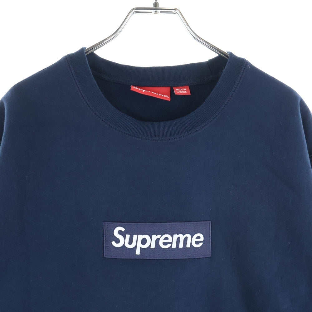 SUPREME(シュプリーム) 18AW Box Logo Crewneck ボックス ロゴ クルーネックスウェットトレーナー ネイビー