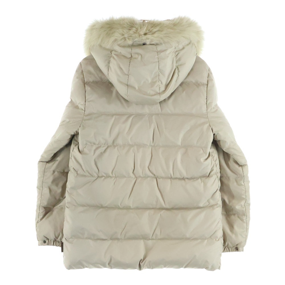 MONCLER(モンクレール) 茶タグ ヴァレンティーヌ ファーフーデッド