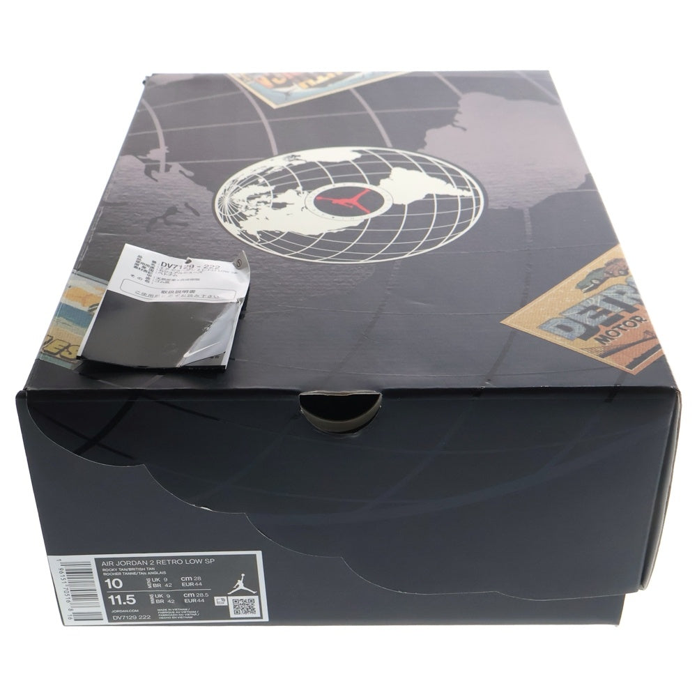 NIKE(ナイキ) ×TWO 18 AIR JORDAN 2 LOW RETRO SP ROCKY TAN/BRITISH TAN-GYM RED-TEAM ROYAL ツーエイティーン エアジョーダン 2 ローカットスニーカー DV7129-222