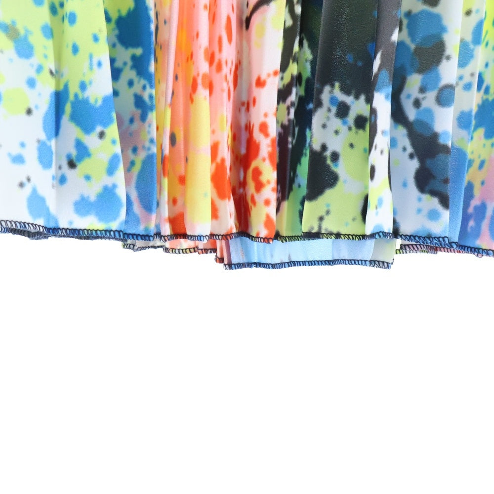 MSGM(エムエスジーエム) MULTICOLOR SKIRT フレア インクプリンテッド プリーツスカート マルチカラー レディース 3241MDD10P