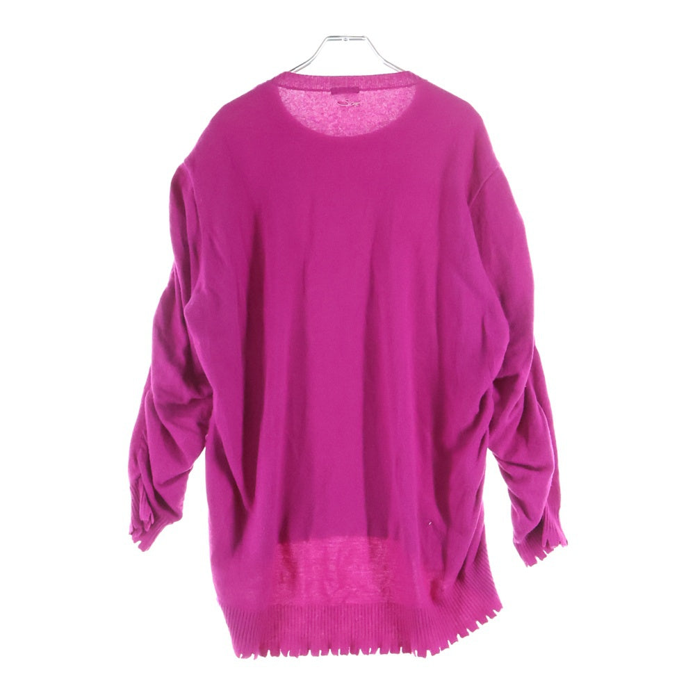 SueUNDERCOVER(スーアンダーカバー) カシミア混 アームギャザーデザイン ウールニット セーター ピンク レディース SUT1902