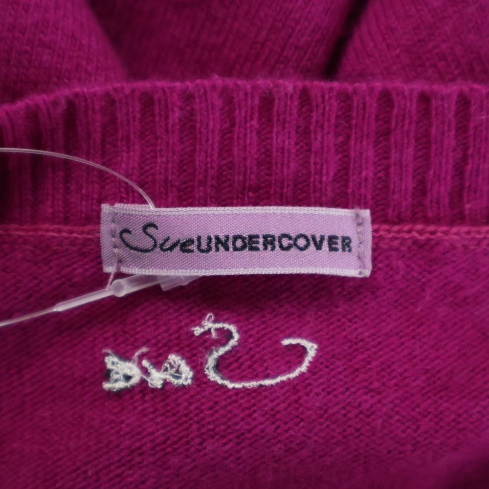 SueUNDERCOVER(スーアンダーカバー) カシミア混 アームギャザーデザイン ウールニット セーター ピンク レディース SUT1902
