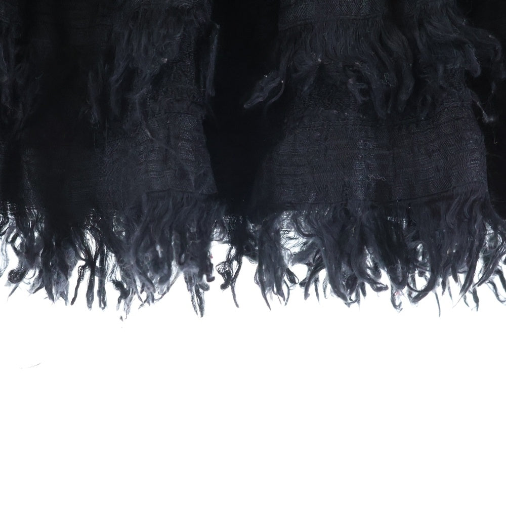 SHARE SPIRIT(シェアスピリット) フリルレースデザイン ウエストリブニット ミニスカート ブラック レディース FA1050