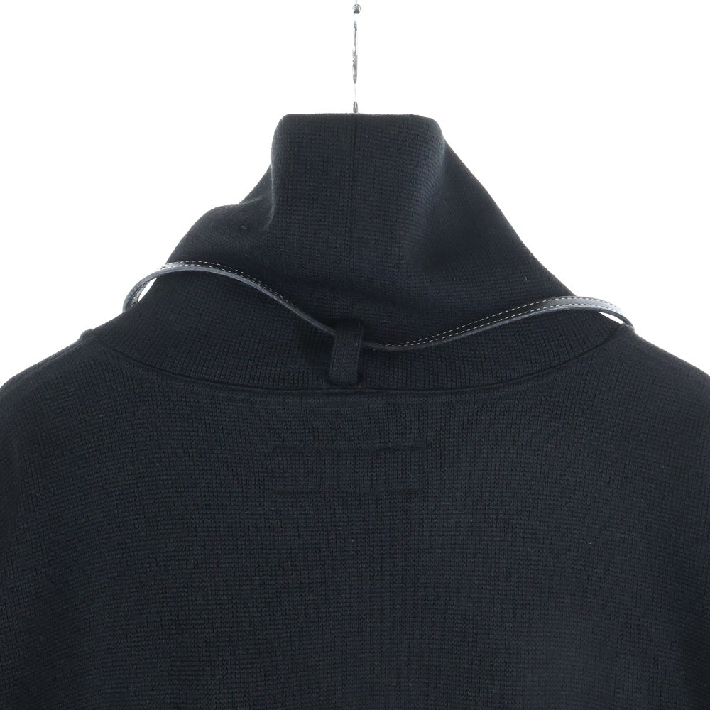 SHARE SPIRIT(シェアスピリット) ベルトネックデザイン ポリエステルニット ハイネックセーター ブラック レディース KA2105