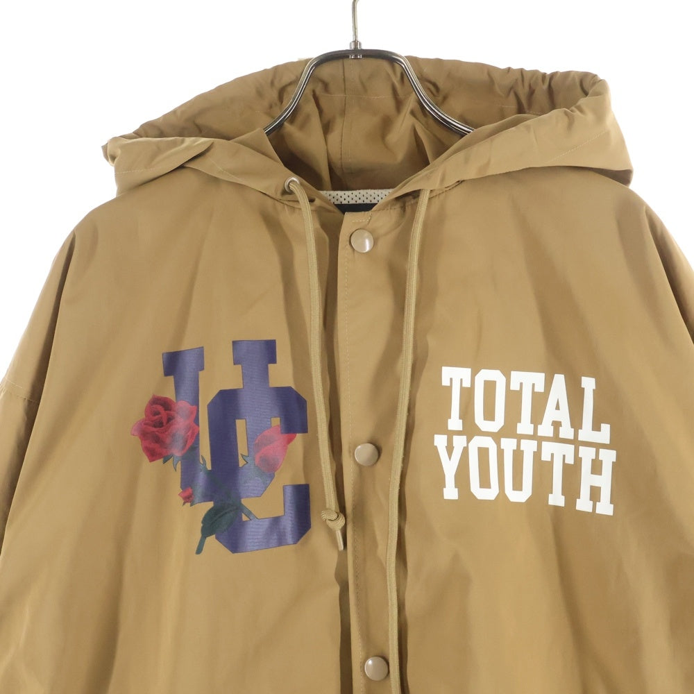 UNDERCOVER(アンダーカバー) 18AW TOTAL YOUTH TIGER 両面プリント フーデッド ポリエステル ロングコート ブラウン UCV1312-1