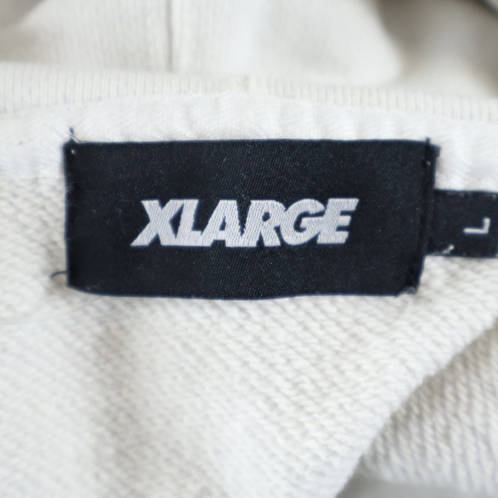 X-LARGE(エクストララージ) FLOWER PULLOVER HOODED SWEAT フラワープルオーバースウェットパーカー フーディ ホワイト 101224012009