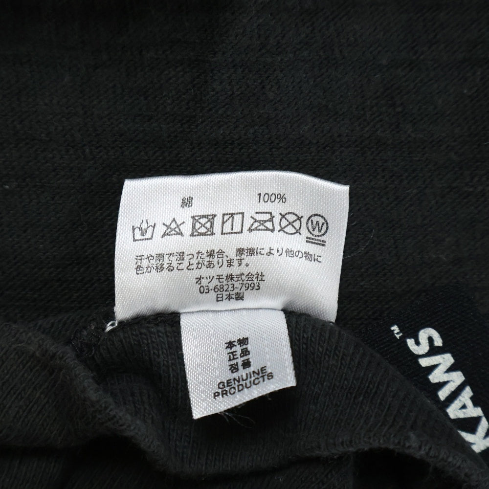 HUMAN MADE(ヒューマンメイド) ×KAWS カウズ ハートロゴプリント 半袖Tシャツ カットソー ブラック
