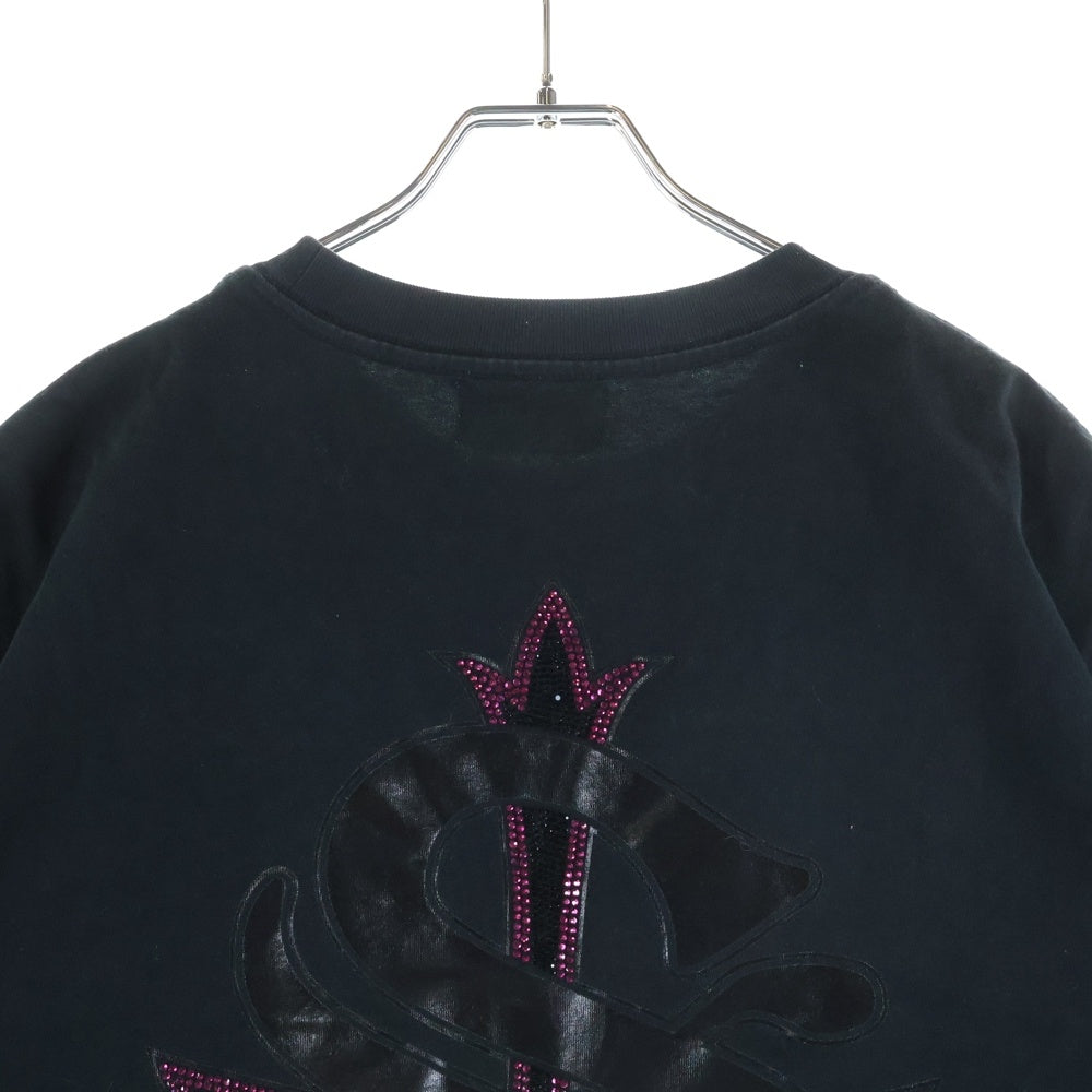 SUPPLIER(サプライヤ) バックロゴプリント クルーネックカットソー 半袖Tシャツ ブラック