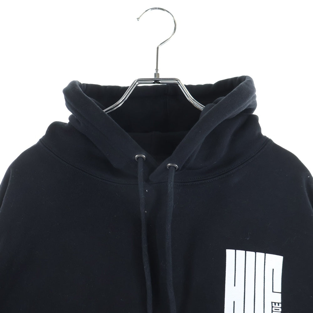 HUF(ハフ) ロゴプリント プルオーバースウェットパーカー フーディ ブラック