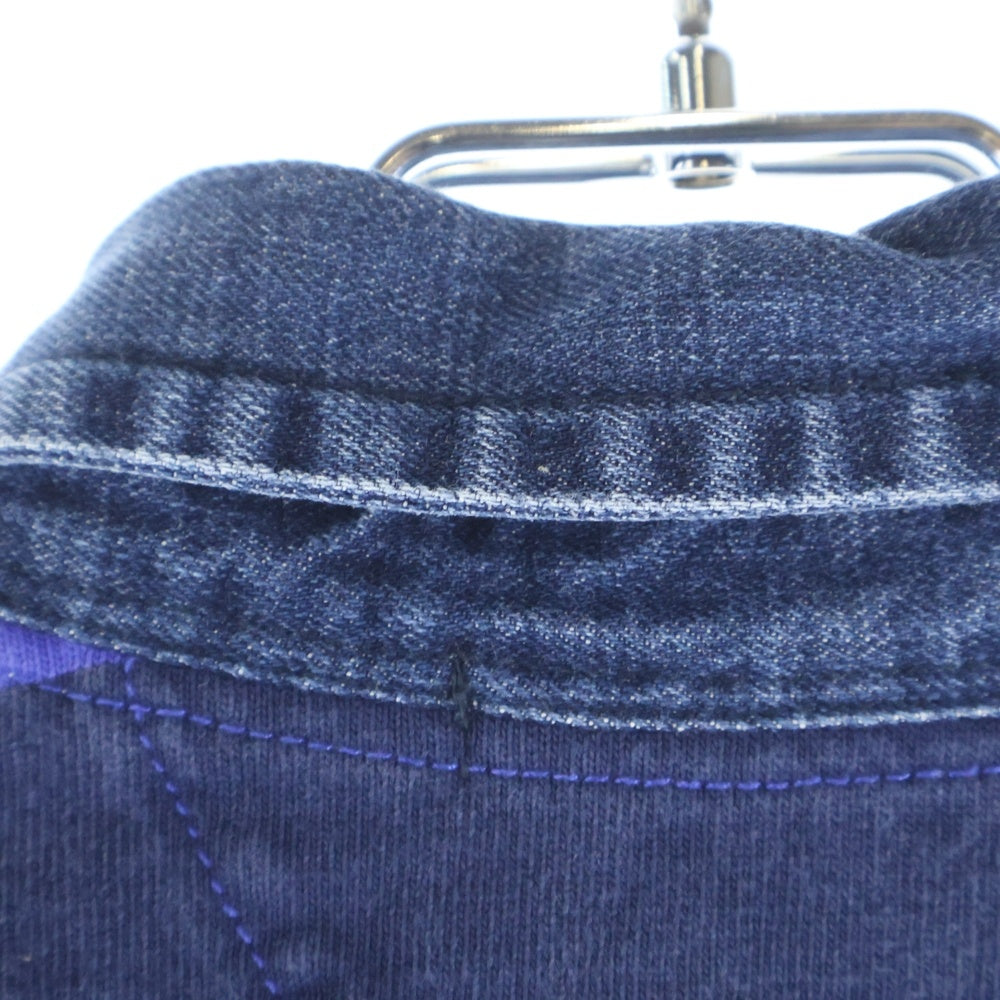 RALPH LAUREN SPORT(ラルフローレン スポーツ) デニムカラー ロゴエンブロイダリー ボーダー 長袖ポロシャツ マルチカラー