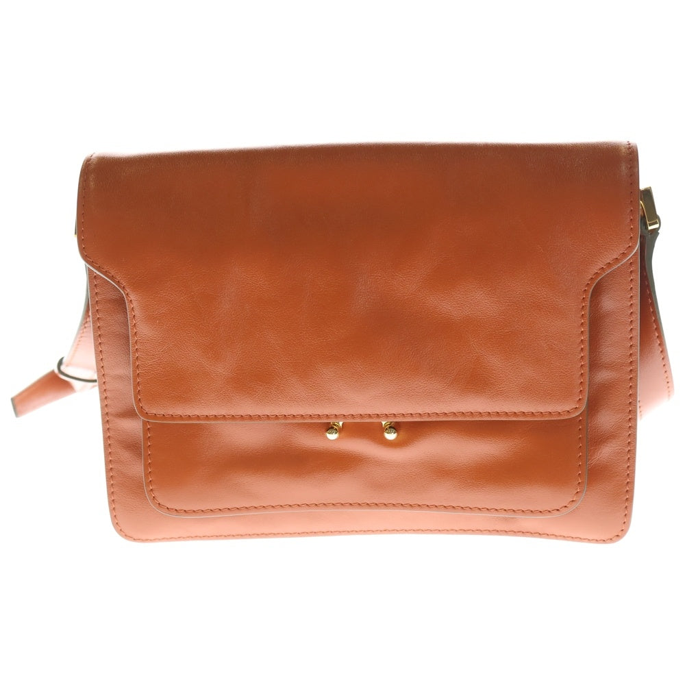 MARNI(マルニ) Trunk Bag トランク ソフトレザー ショルダーバッグ SBMP0103U0 オレンジ レディース