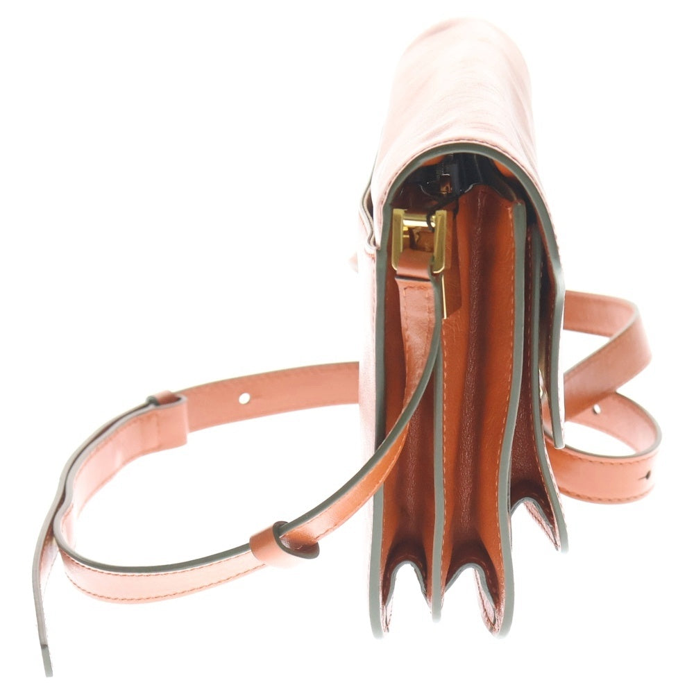 MARNI(マルニ) Trunk Bag トランク ソフトレザー ショルダーバッグ SBMP0103U0 オレンジ レディース