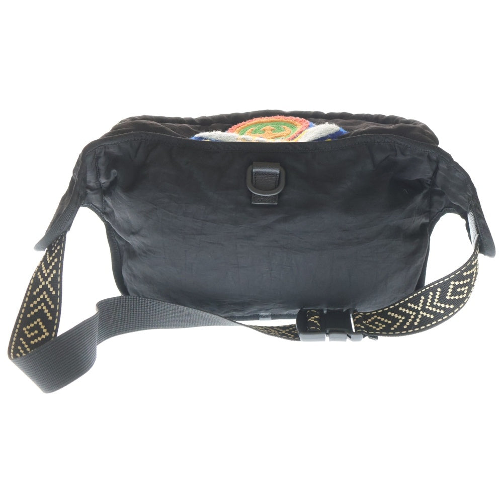 GUCCI(グッチ) テリークロス ロゴパッチ ウエストボディバッグ ブラック 536842