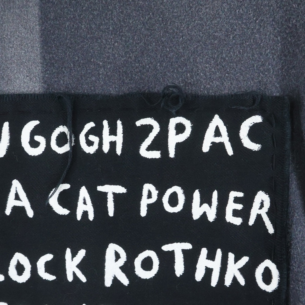 BOWWOW(バウワウ) 22AW ×LEVI PATA FAVORITE THINGS LS リーバイ パタ フェイバリット シングス パッチワーク クルーネック長袖Tシャツ カットソー ブラック