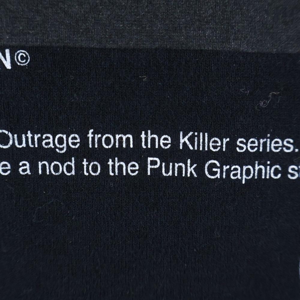 JOHN MASON SMITH(ジョン メイソン スミス) JAMIE MORGAN OUTRAGE ジャミー モーガン アウトレイジ クルーネック半袖プリントTシャツ カットソー ブラック 23WCT-#958S