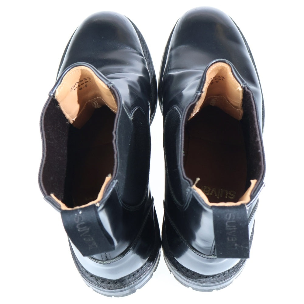 Tricker's(トリッカーズ) M8001 プレーントゥ サイドゴア ハイカットレザーブーツ ブラック