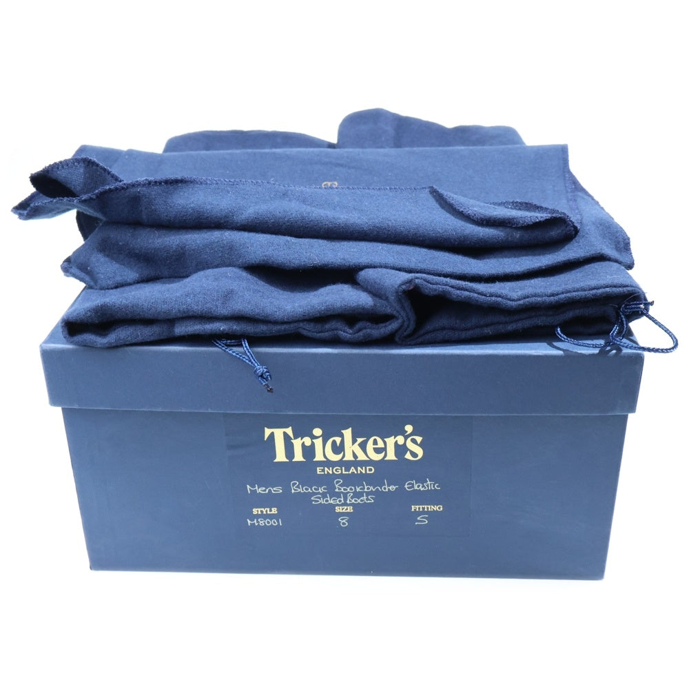 Tricker's(トリッカーズ) M8001 プレーントゥ サイドゴア ハイカットレザーブーツ ブラック