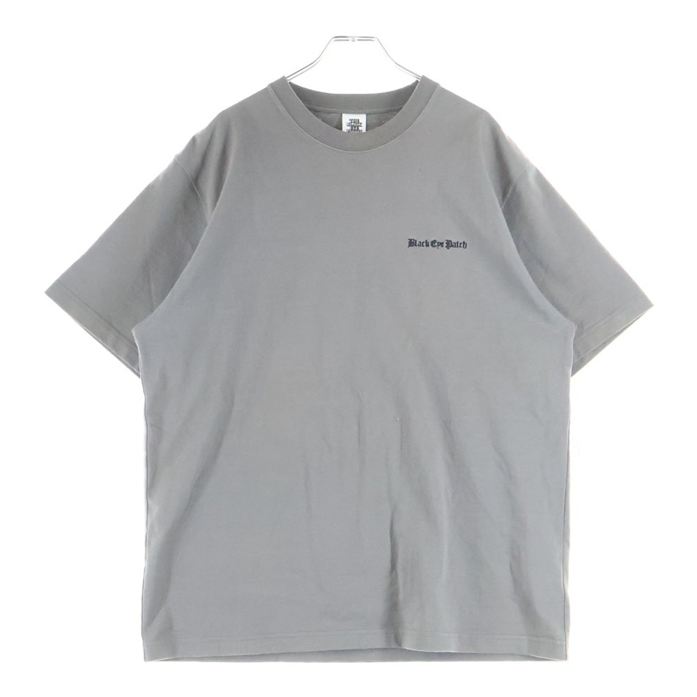 THE BLACK EYE PATCH(ブラックアイパッチ) フロントロゴ クルーネック半袖Tシャツ カットソー グレー