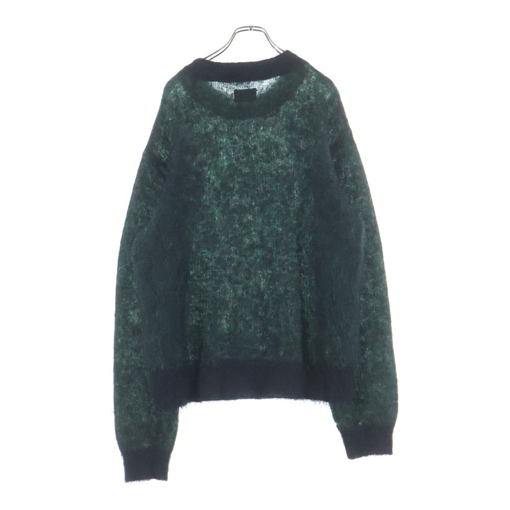 SAINT MICHAEL(セントマイケル) 22AW B&R_KNIT_CLOWN クラウン モヘア クルーネックニットセーター ブラック/グリーン SM-A22-0000-072