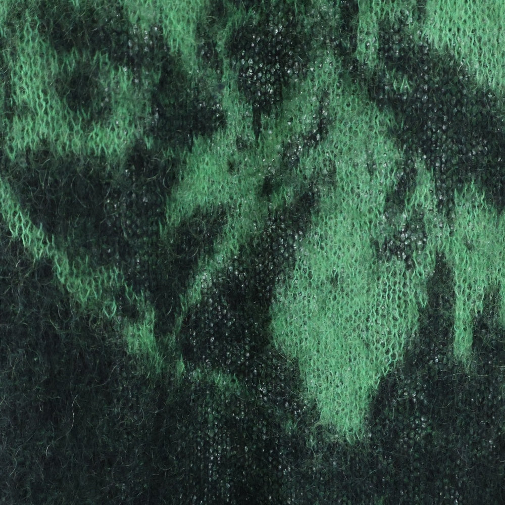 SAINT MICHAEL(セントマイケル) 22AW B&R_KNIT_CLOWN クラウン モヘア クルーネックニットセーター ブラック/グリーン SM-A22-0000-072