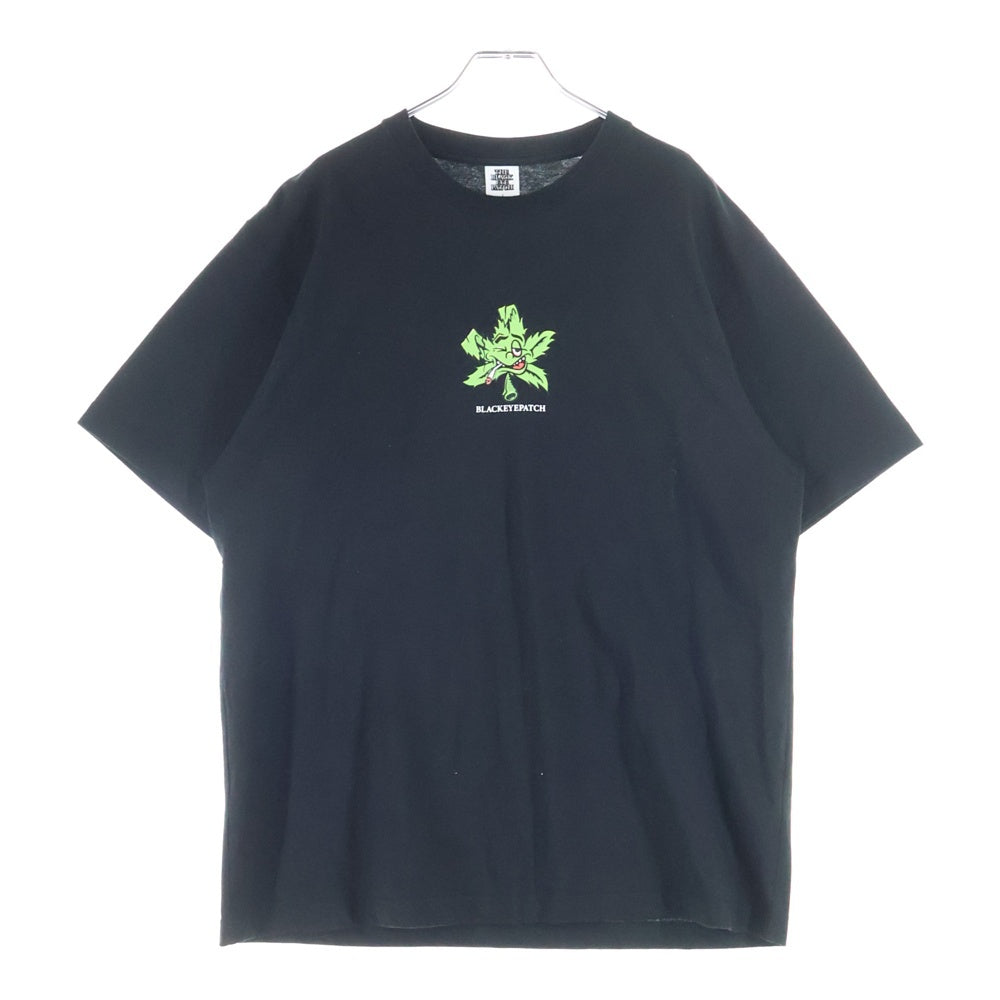 THE BLACK EYE PATCH(ブラックアイパッチ) 両面プリント クルーネック半袖Tシャツ カットソー ブラック