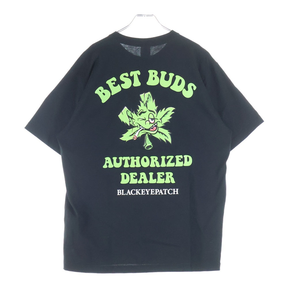 THE BLACK EYE PATCH(ブラックアイパッチ) 両面プリント クルーネック半袖Tシャツ カットソー ブラック