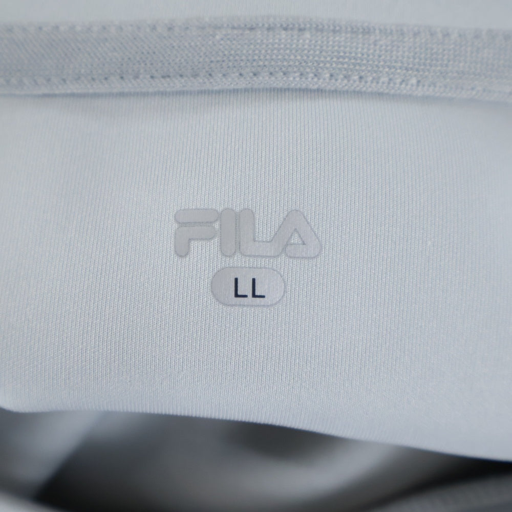 FILA(フィラ) ロゴ刺繍 ストレッチワイドセットアップ クルーネックトレーナー ジョガーパンツ グレー FL6405/FL6406