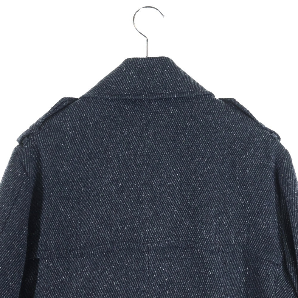 SLOWGUN(スロウガン) 6B シルク ダブルトレンチコート ジャケット グレー