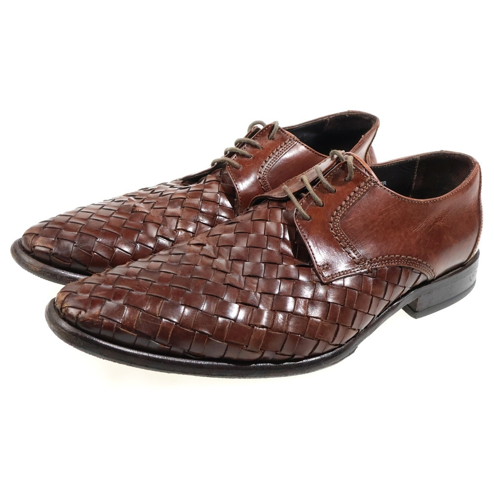 CALZOLERIA TOSCANA(カルツォレリア トスカーナ) 編み込み レザー ドレスシューズ ブラウン 1898
