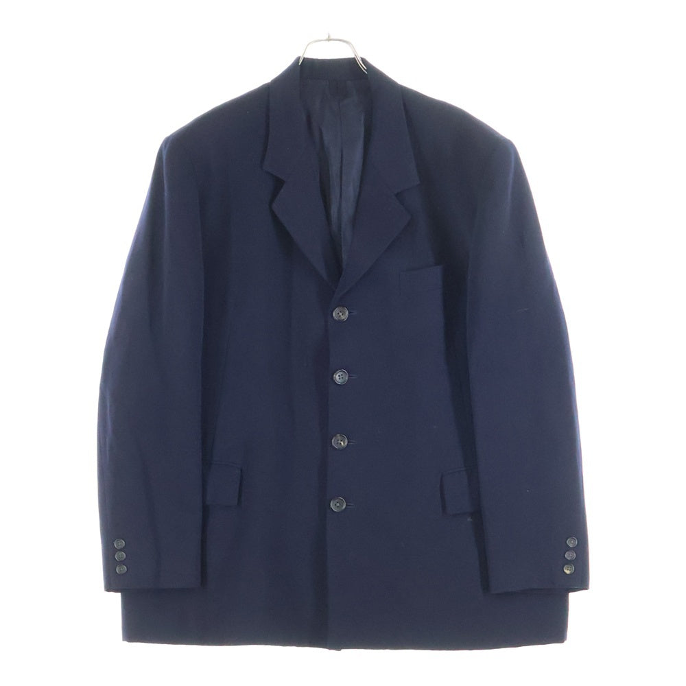 Yohji Yamamoto POUR HOMME(ヨウジヤマモト プールオム) 90S SAMPLE サンプル 丸文字 4B ウール シングル テーラードジャケット ネイビー J01-118-IM