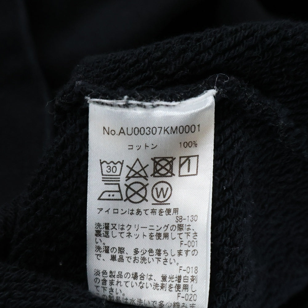 MAISON KITSUNE(メゾンキツネ) フロント刺繍 プルオーバースウェットパーカー フーディー ブラック AU00307KM0001