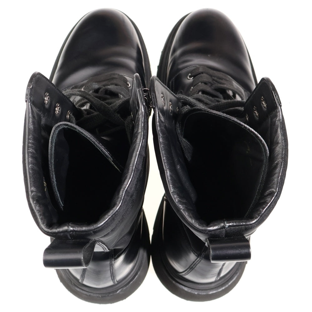 PRADA(プラダ) ブラッシュド ロイス レザーナイロン コンバットブーツ ブラック 2UE011