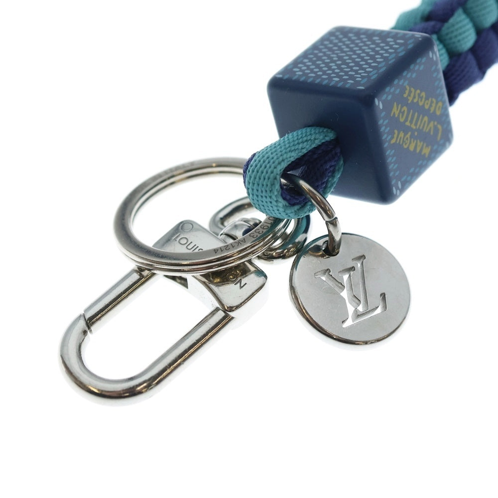 LOUIS VUITTON(ルイヴィトン) キーリング キーホルダー ダミエ プレイ ブルー/シルバー M01933