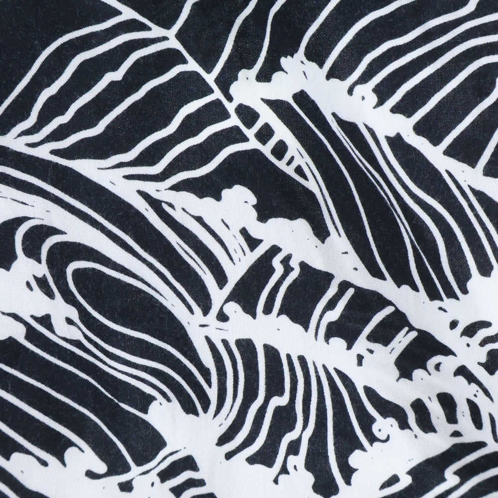 STUSSY(ステューシー) 総柄 襟付き ボタンアップ アロハシャツ ブラック/ホワイト