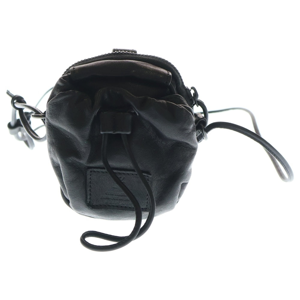 Y's(ワイズ) SOFT WATER-DYED LEATHER POUCH ソフト ウォーターダイド レザー ショルダーポーチ ブラック YL-A07-720