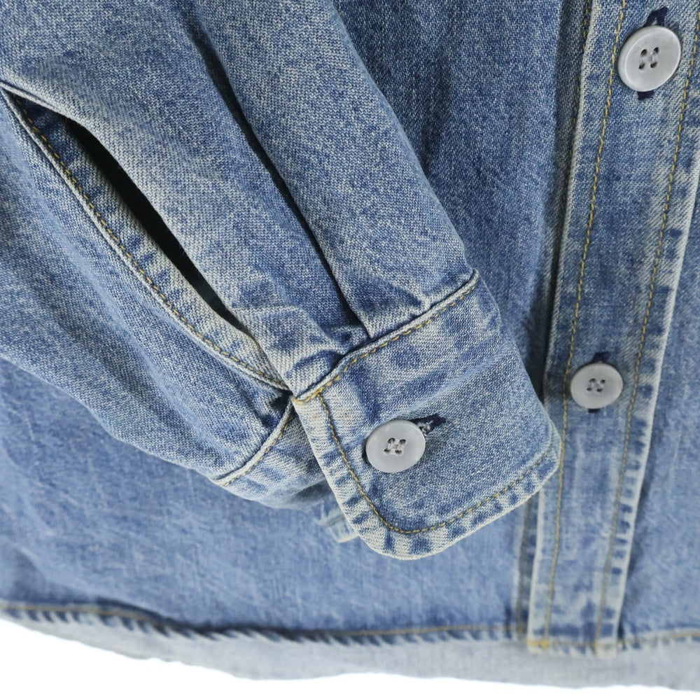 FEAR OF GOD(フィアオブゴッド) スタンドカラー ロングスリーブ デニムシャツ インディゴ 5C17D