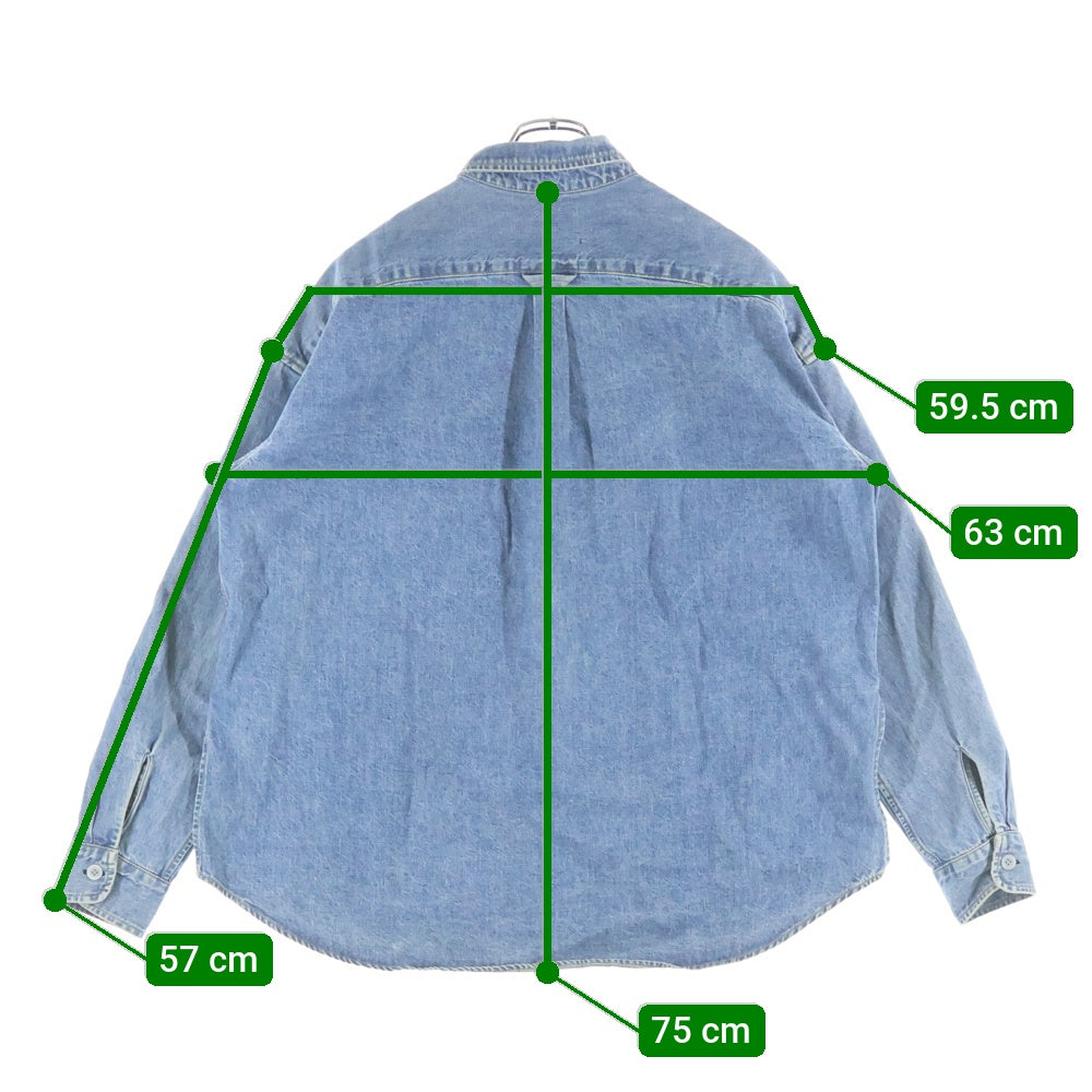 FEAR OF GOD(フィアオブゴッド) スタンドカラー ロングスリーブ デニムシャツ インディゴ 5C17D