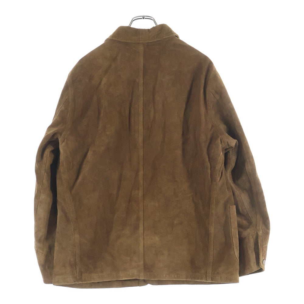 RRL(ダブルアールエル) コーデュロイ切り替え マルチポケット スウェードレザージャケット ブラウン 782774665001