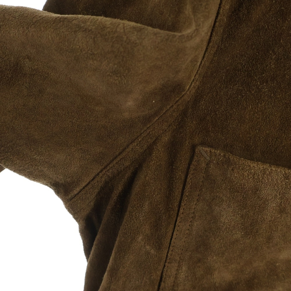 RRL(ダブルアールエル) コーデュロイ切り替え マルチポケット スウェードレザージャケット ブラウン 782774665001