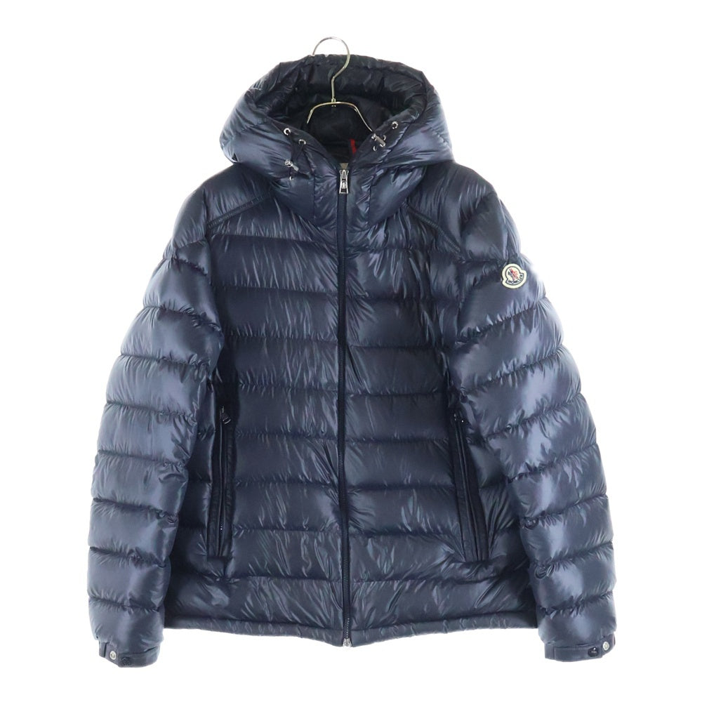 MONCLER(モンクレール) 24AW BESINES DOWN JACKET ナイロン アームロゴワッペン フーデッドダウンジャケット ネイビー J20911A00003 597EX