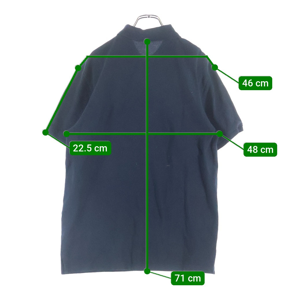 POLO SPORT RALPH LAUREN(ポロスポーツラルフローレン) 胸エンブロイダリーデザイン 鹿の子 半袖ポロシャツ ネイビー