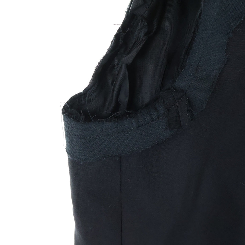 VETEMENTS(ヴェトモン) スリーブクラッシュデザイン ロング テーラードベスト ブラック UA65JA705B