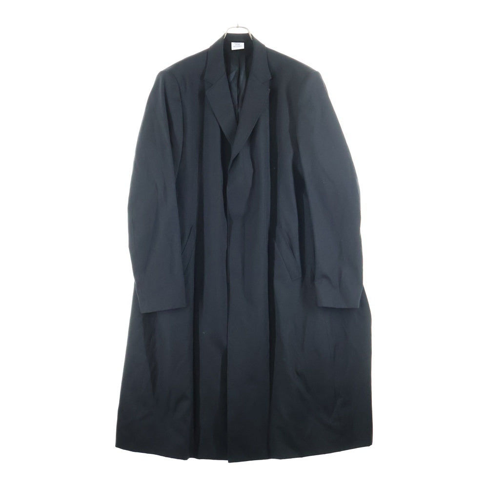 VETEMENTS(ヴェトモン) 19SS 変形デザイン コットンポリ スーパーロング チェスターコート ブラック USS192005