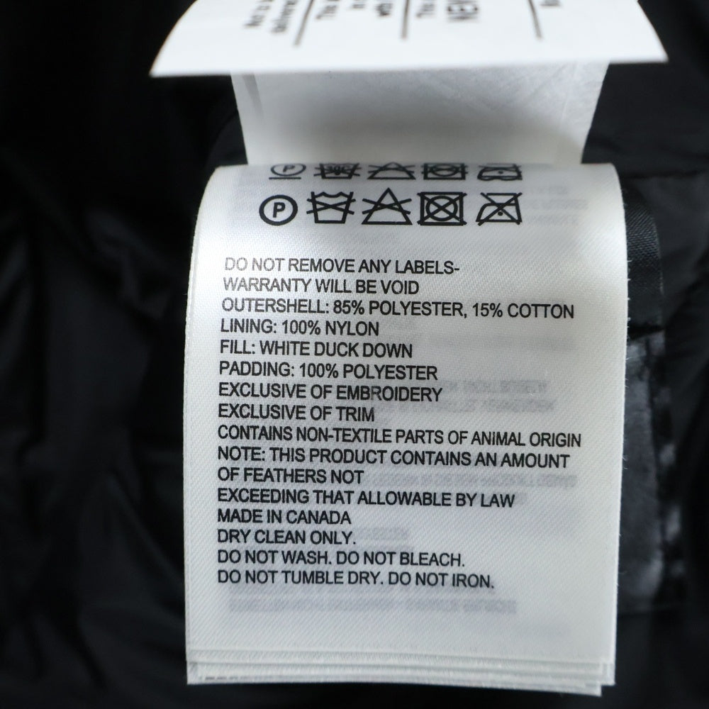 CANADA GOOSE(カナダグース) FREESTYLE フリースタイル ロゴワッペン ジップアップ ダウンベスト レディース ブラック 2832L