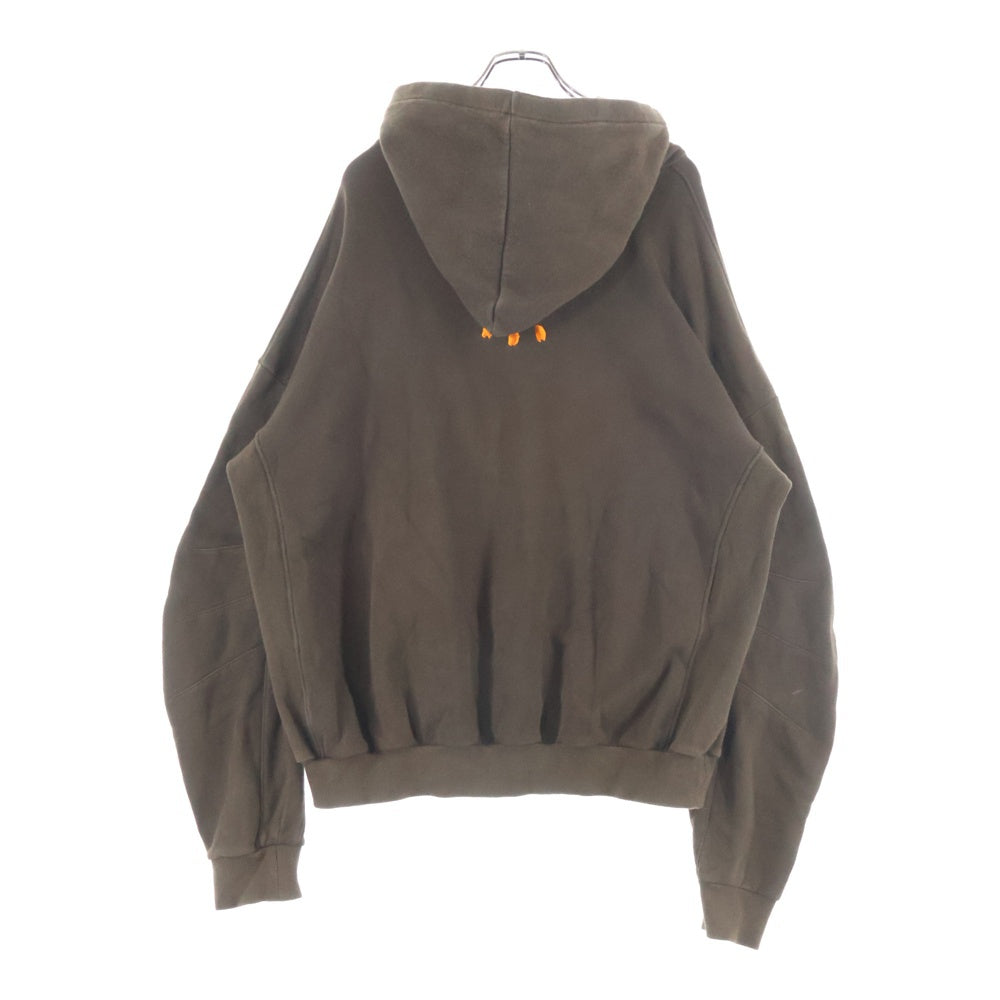 cvtvlist(カタリスト) USUAL HOODIE 3Dロゴ スウェット プルオーバー パーカー ブラウン