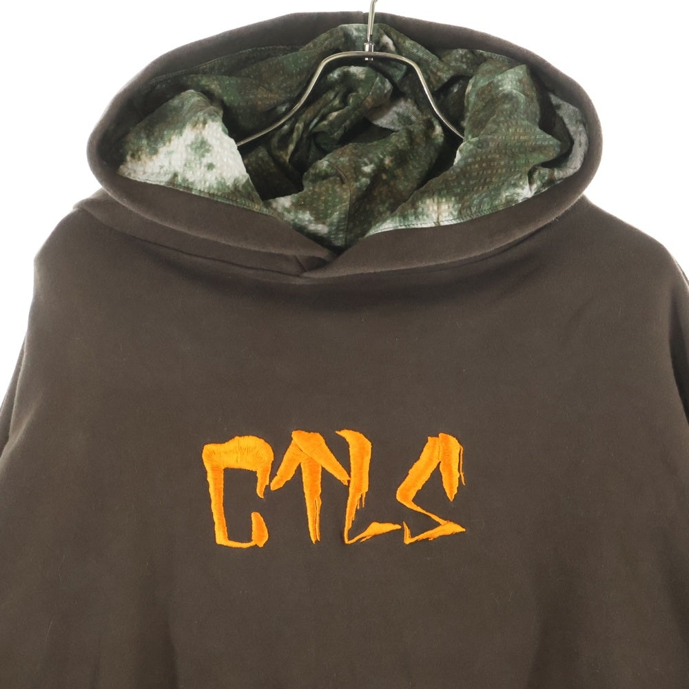 cvtvlist(カタリスト) USUAL HOODIE 3Dロゴ スウェット プルオーバー パーカー ブラウン