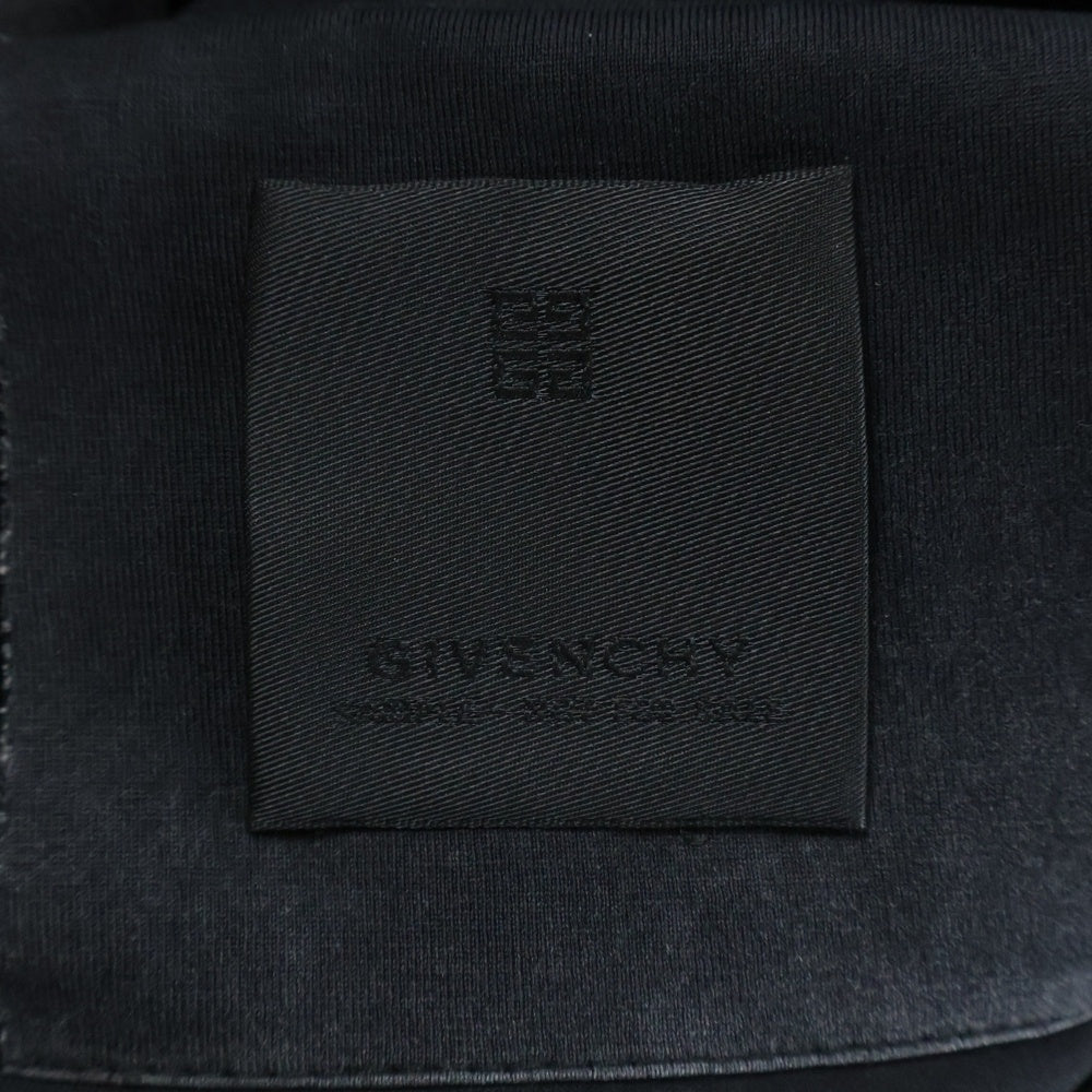 GIVENCHY(ジバンシィ) Overlapped Embroidered Tee オーバーラップエンブロイダリー レイヤード フーデッドTシャツ 長袖カットソー ブラック
