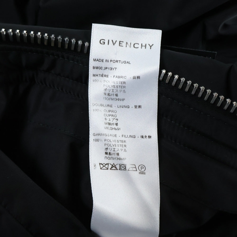 GIVENCHY(ジバンシィ) ベルテッドデザイン フーデッド パファーコート ジャケット ブラック