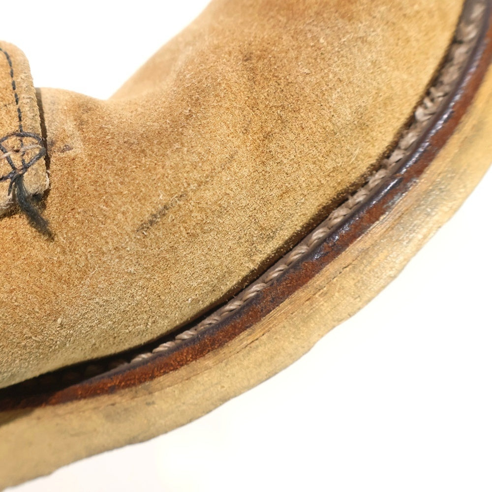 RED WING(レッド ウイング) 90S IRISH SETTER アイリッシュセッター 半円犬タグ USA製 スエード レースアップ ワークブーツ ベージュ