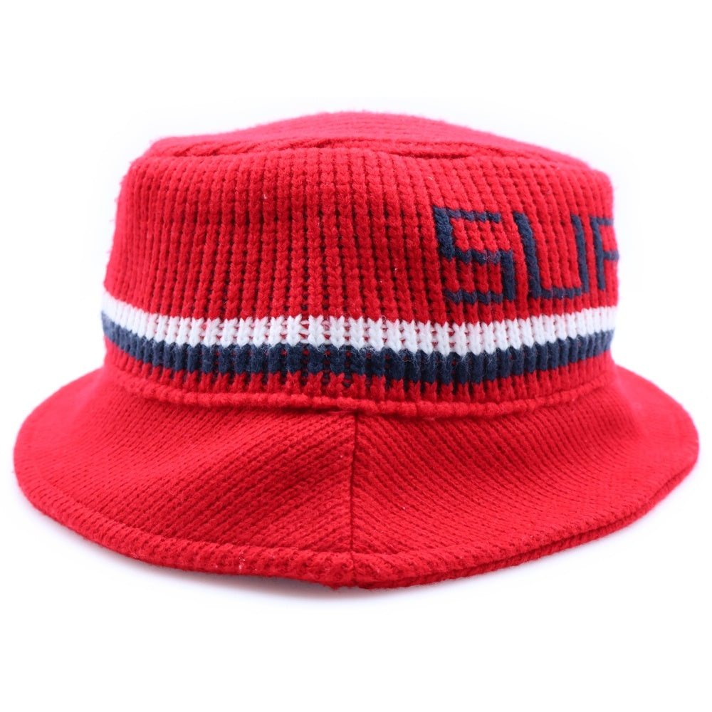 SUPREME(シュプリーム) 19AW Knit Logo Crusher ニットロゴ クラッシャーハット 帽子 レッド